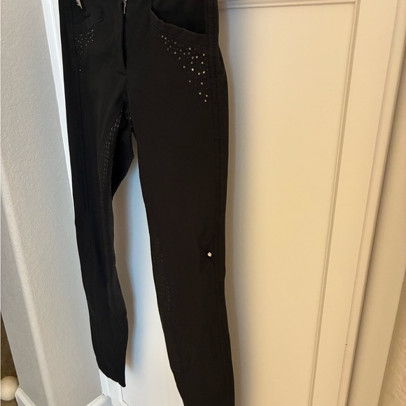 Women Equiline black riding breeches with full seat grip. Size IT 42. - Picture 3 of 8